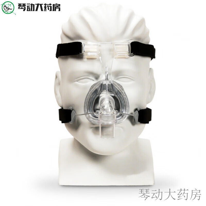 费雪派克呼吸机打鼾鼻罩 面罩hc407 ze含硅胶 灰托头带 通用j 中码m