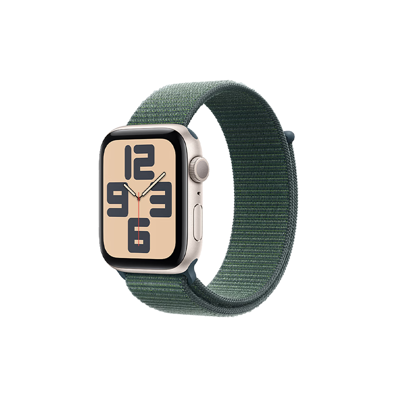 plus会员：Apple/苹果 Watch SE 智能手表 星光色 GPS款 44毫米