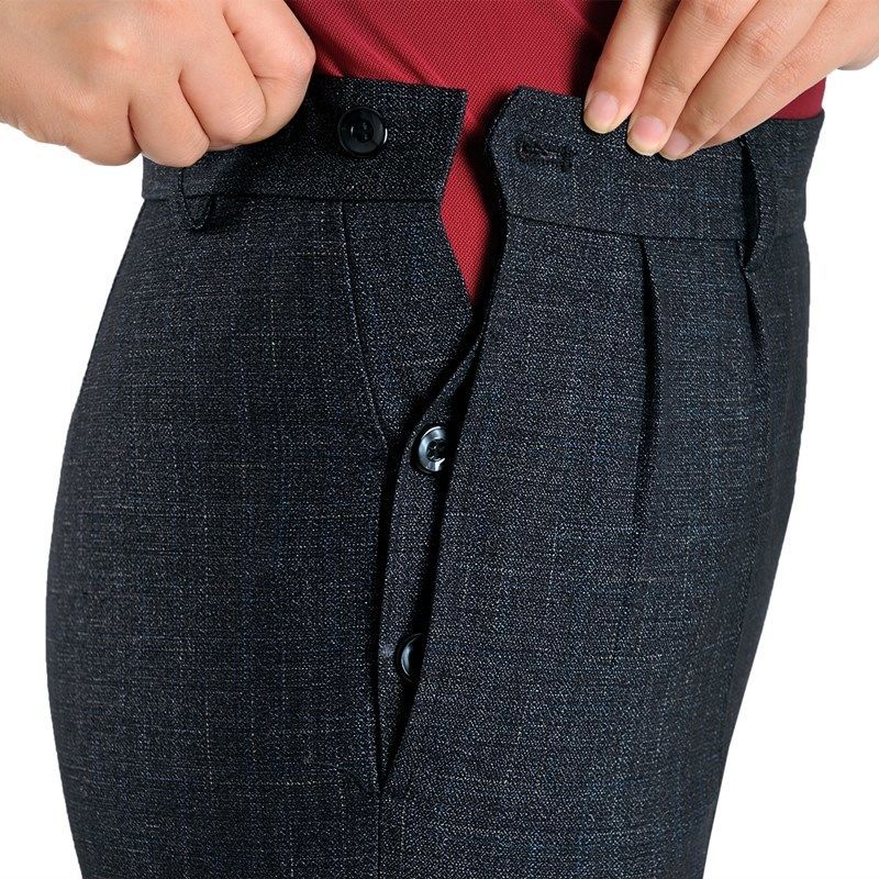 格瑞择(geruize)式旁开口女裤直筒高腰宽松长裤秋冬中年妇女裤子秋季