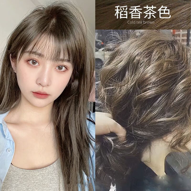 欧莱雅孕妇染发剂稻香茶色遮白发显白免漂 稻香茶色[盖少量白发]孕妇