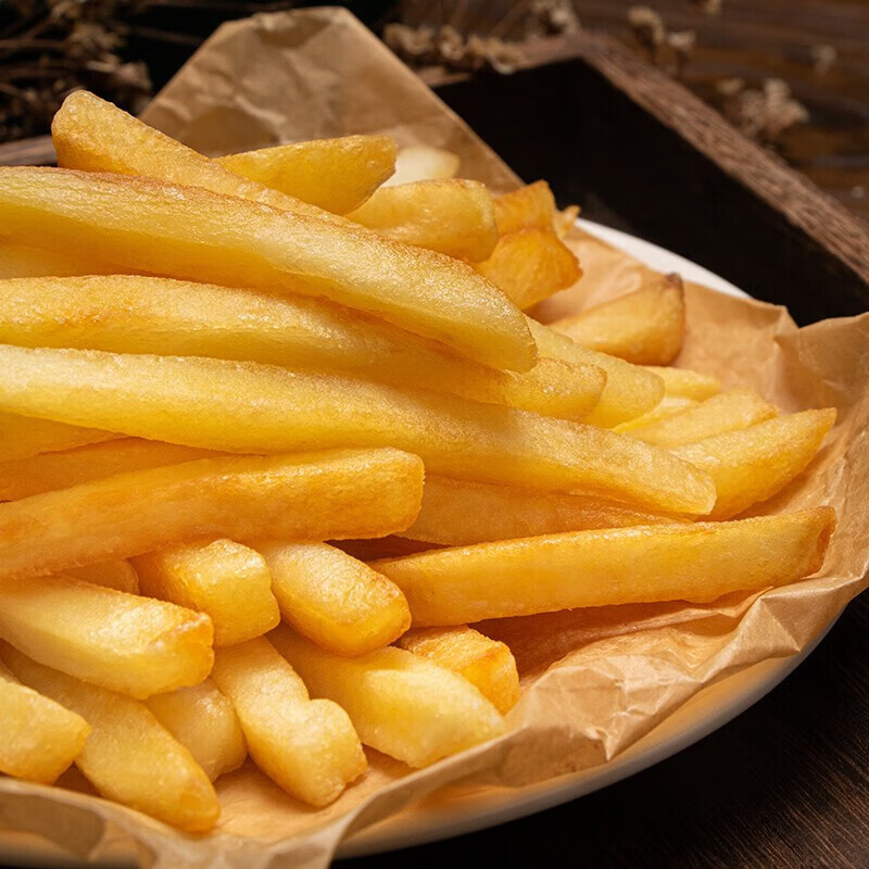 雪川食品薯美细薯冷冻薯条半成品空气炸锅方便速食夜宵零食 龙渊粗薯-轻裹粉500g