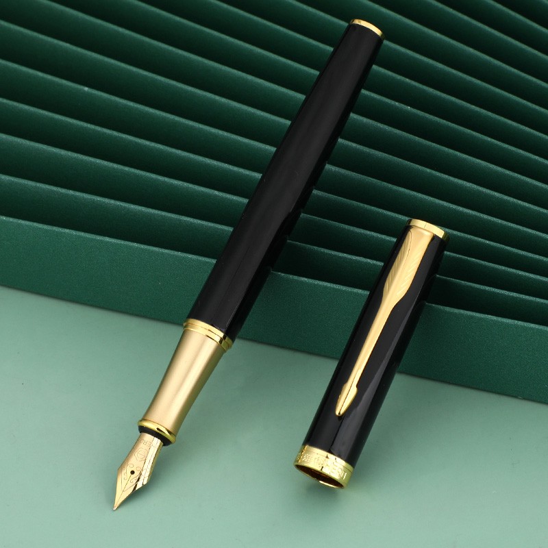 英雄（HERO）钢笔礼盒男女士签字笔礼品商务书法练字三年级中小学生定制刻字笔生日礼物E609 【爆款推荐】耀光黑【礼盒】（送 墨水+墨囊+礼袋） F明尖0.5mm