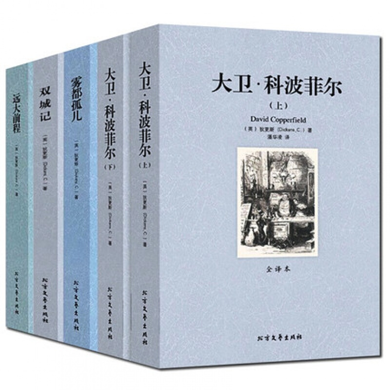 狄更斯小说全集5册 双城记+雾都孤儿+远大前程+大卫科波菲尔上下册 全译本中文版 世界名著书籍文学作