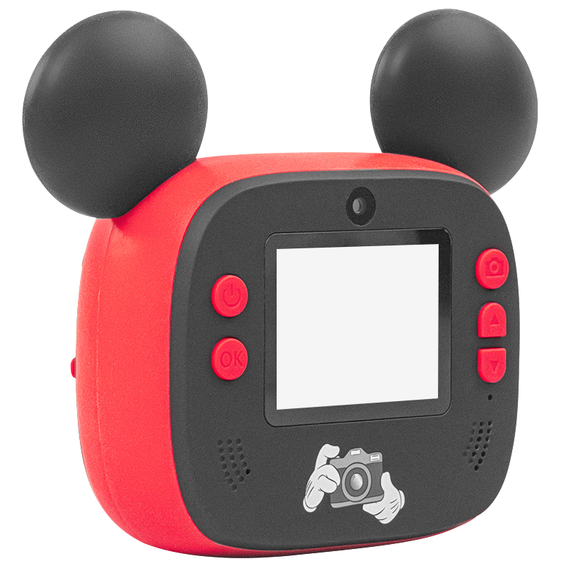 迪士尼（Disney）拍立得照相机玩具女孩生日礼物儿童相机拍照可打印高清米奇摄像机