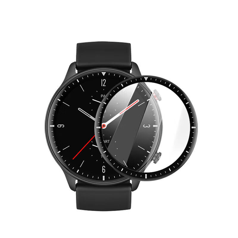 第三季 amazfit华米gtr2e手表贴膜高清曲面复合热弯膜钢化膜 华米gtr