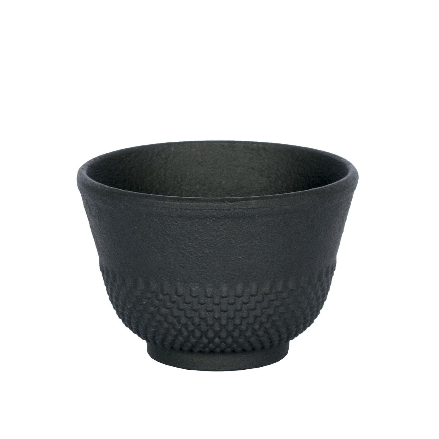 铸铁纯手工无涂层泡茶水杯子铁壶茶具配套生玄铁黑色茶杯单杯茶 130ml