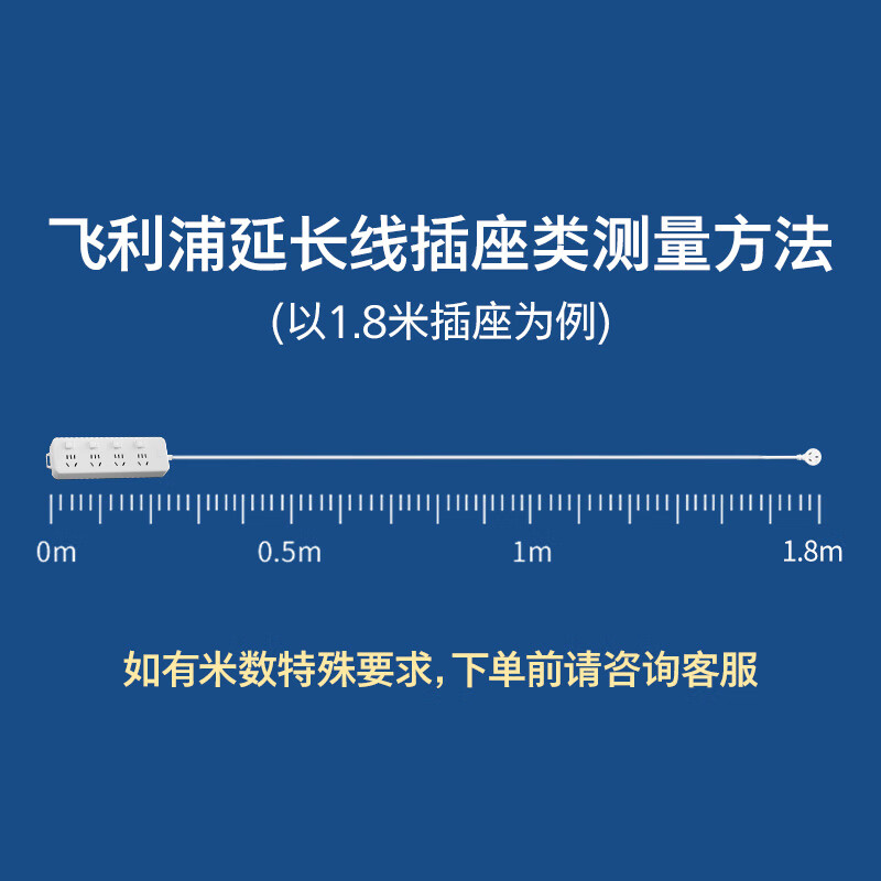 飞利浦PHILIPS新国标桌面快充插排/插线板/接线板/拖线板/大巴车氮化镓快充插座 4位分控【1.8米】