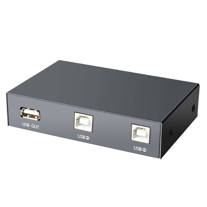 晶华 USB切换器2进1出共享器方口台式机笔记本电脑打印线连接打印机共享2进1出切换使用 U201黑色Q310