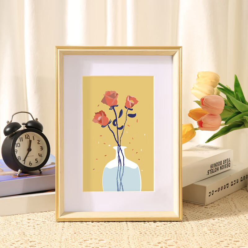 彩糖塘 北欧简约相框相册框相架摆台卧室客厅清新儿童画框照片装裱挂