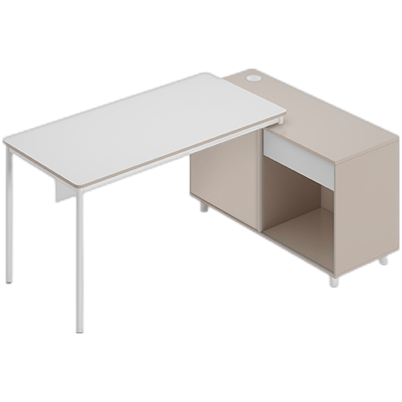 圣奥(sunon)马利纳主管桌老板桌经理桌主管办公室桌简约现代大班台家具 暖白色L型右柜