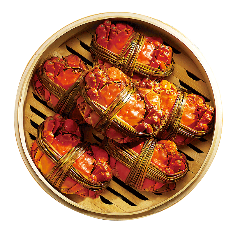 【活蟹】隆上记大闸蟹现货 公5.0-5.3两 母3.5-3.8两 8只螃蟹鲜活礼盒生鲜 去绳足重