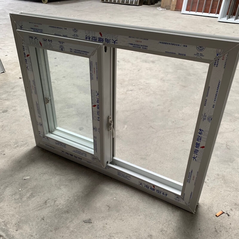 简易窗户自装材料塑钢窗户定制板房单层玻璃窗窗门全套窗框架自装 59