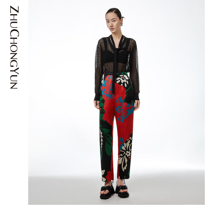 zhuchongyun2020夏新款原创设计女装针织开衫 黑色 s