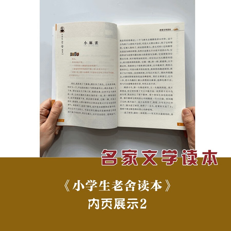 名家文学读本:小学生老舍读本 课外阅读书籍 儿童文学暑假作业 一升二暑假衔接 小升初暑假衔接