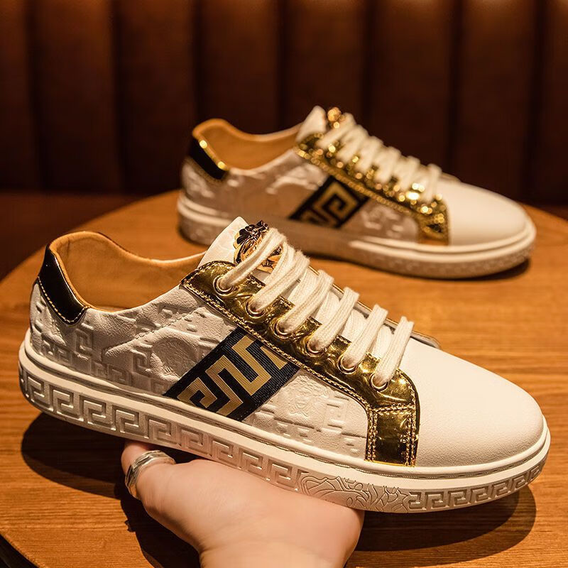 鞋欧洲站美杜莎时尚小白鞋子潮鞋 c01白金美杜莎 39 (买鞋子餸袜子)