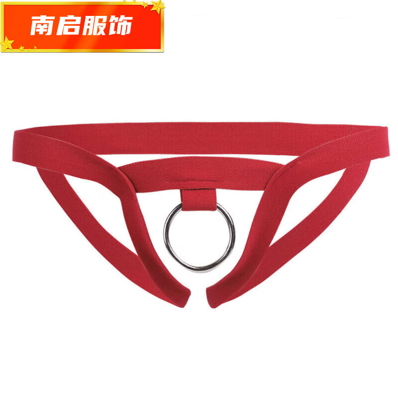 龙桃子提睾jj吊环阴囊托挺拔双丁性感内裤塑身内裤 红色 均码