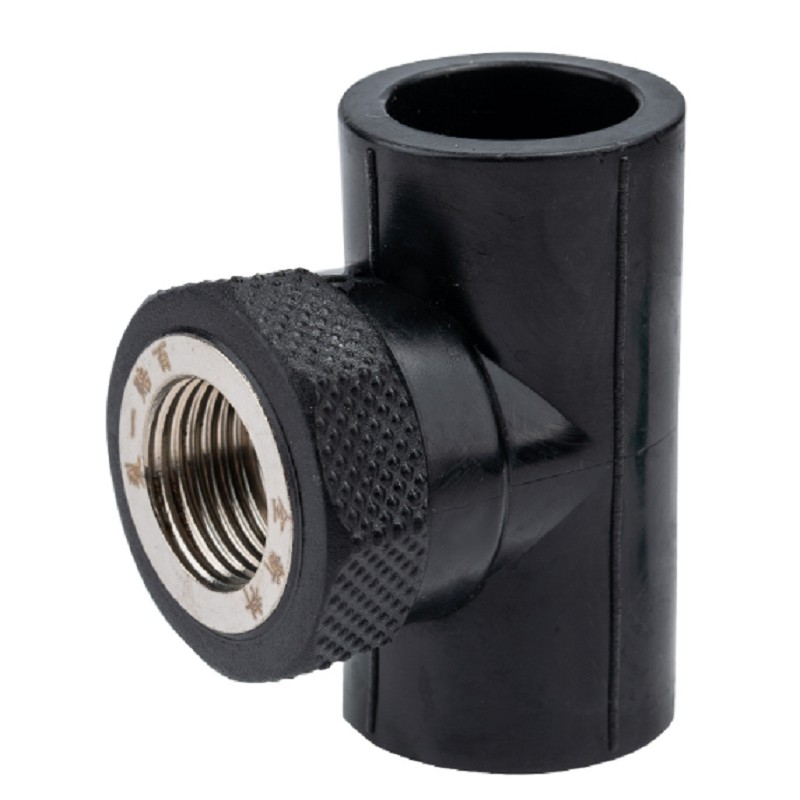 pe管材管件4分6分1寸三通内牙接头配件内丝三通 pe 20 4分 内丝三通