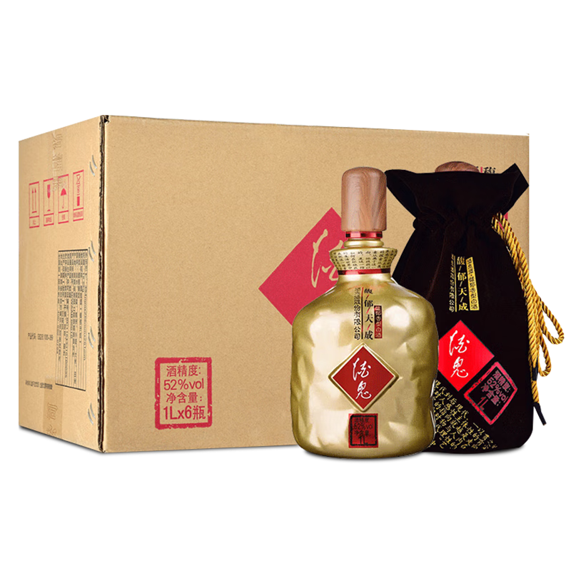 酒鬼馥郁香型白酒 高度白酒 送礼宴请收藏 52度1000ml*6瓶 馥郁天成