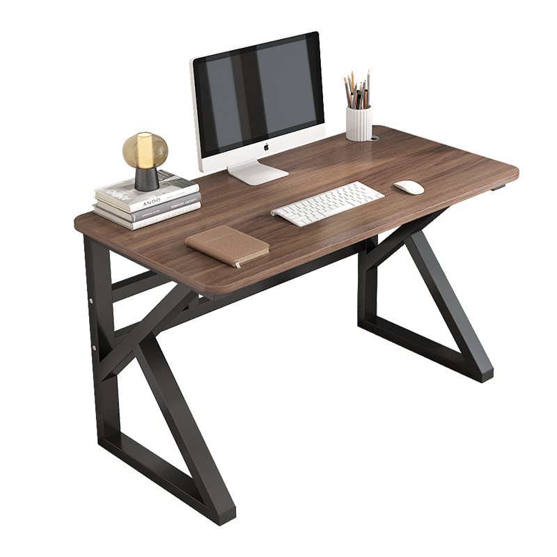 古璞佳 电脑桌台式书桌现代简约小桌子学习写字桌子 浅胡桃白架K款100×60cm