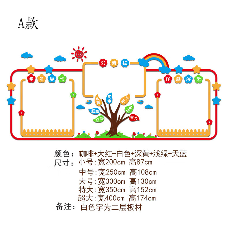 创京懿选文化墙贴纸边框教室装饰学习园地班布置作品展示墙贴小学墙