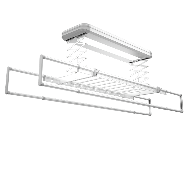 雷士照明（NVC）电动晾衣架智能无线遥控升降阳台晾衣机四杆伸缩晾衣杆大屏LED照明 力荐！遥控+语音丨遇阻保护丨18瓦大照明【特惠款】