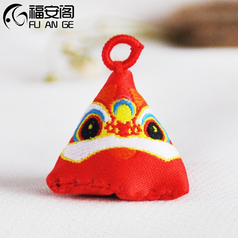 福安阁(fuange)端午节饰品配件端午绳配饰精编粽子挂件醒狮配件/个