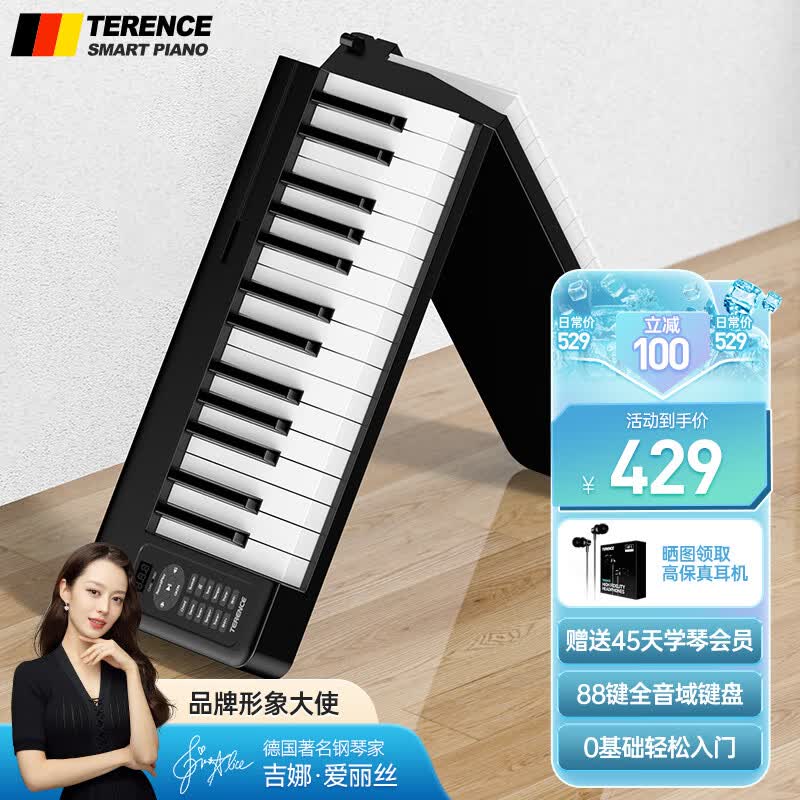 特伦斯（Terence）电子琴便携式88键成人儿童幼师智能电钢电子编曲键盘重力度 61键折叠琴+琴包高性价比高么？