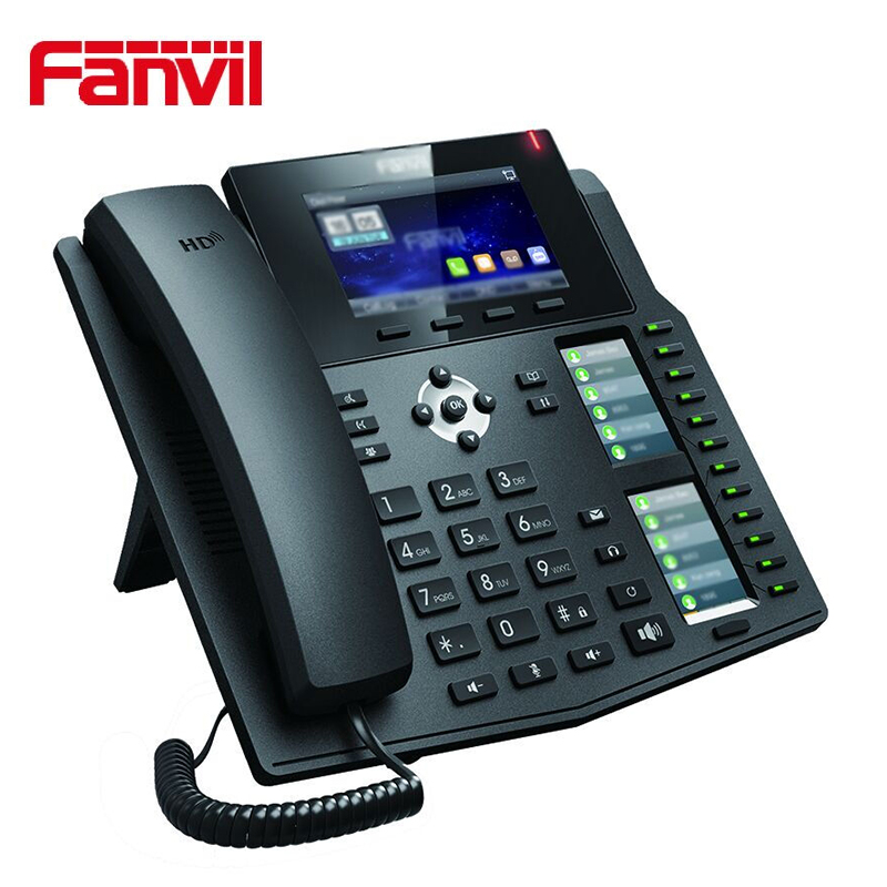 Fanvil 方位 X6 SIP网络VOIP电话机 商务办公座机 IP音频语音通话电话机 X6网络IP电话 三个屏幕 6条线路