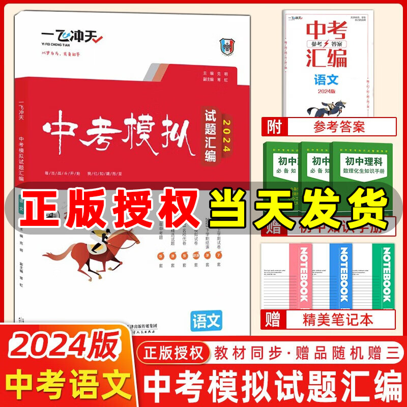 自选】2024版一飞冲天中考模拟试题汇编语文数学英语物理化学历史道法七八九年级总复习天津2024一飞冲天中考专项训练真题模拟训练 【2024版】中考模拟汇编 语文