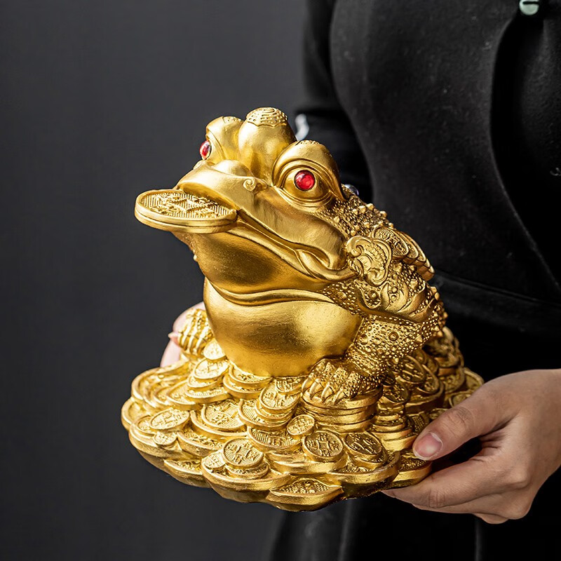 古德窑招财聚财金蟾摆件三足蟾蜍茶宠家居办公室小装饰客厅店铺开业礼品 特大号金蟾摆件 《金色》高性价比高么？