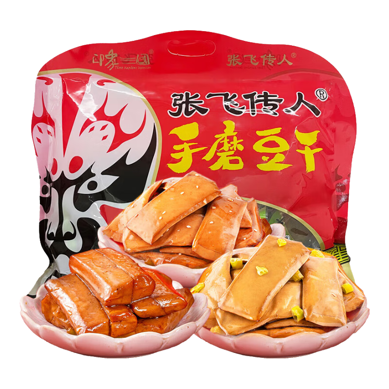 张飞传人零食大礼包豆干礼包豆腐干小包零食手磨豆干大礼包 手磨豆腐干460g