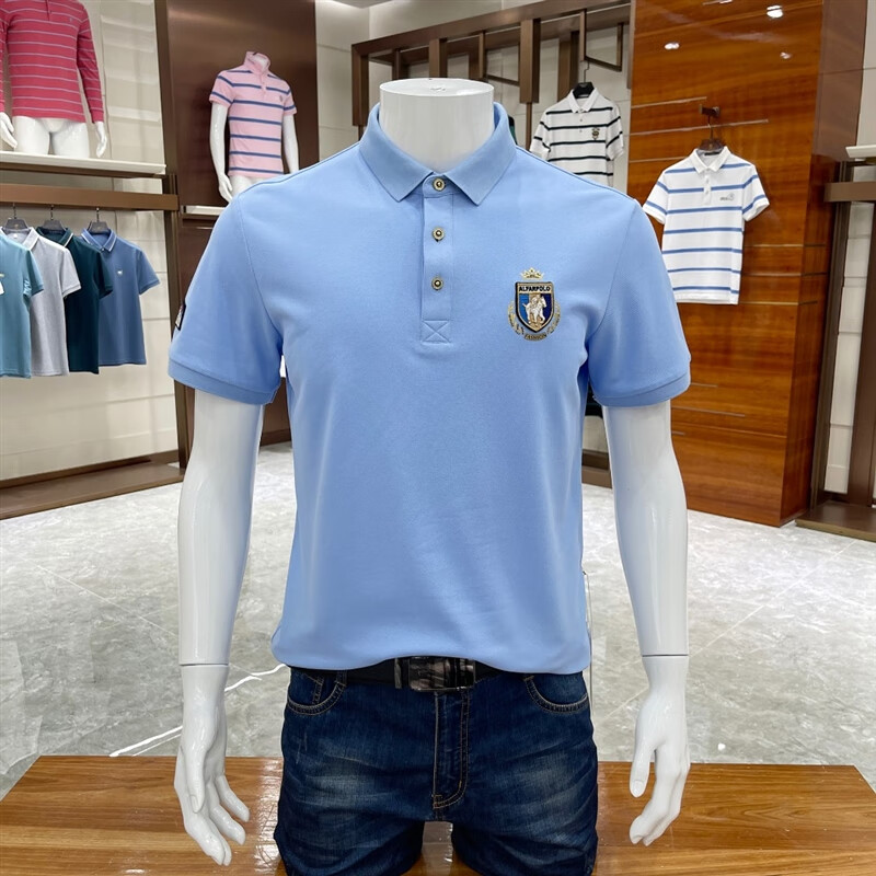 百变淘气(baibiantaoqi)金鳄男装夏季新款男士polo衫潮流时尚纯色系