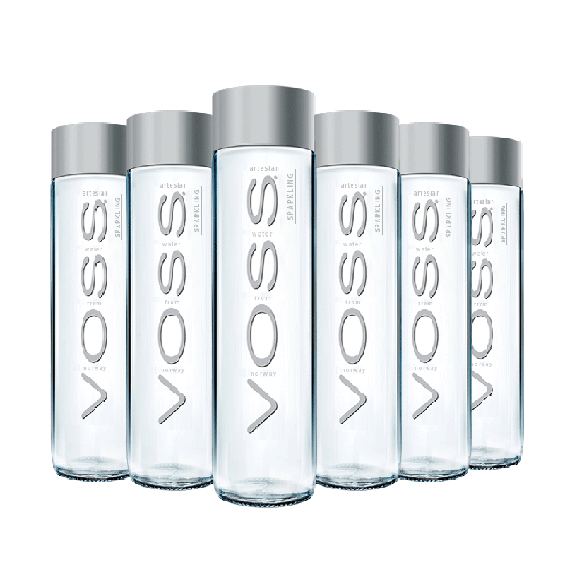 芙丝(voss)  天然矿泉水饮用水 800ml 6瓶 1箱 【无气款玻璃瓶】