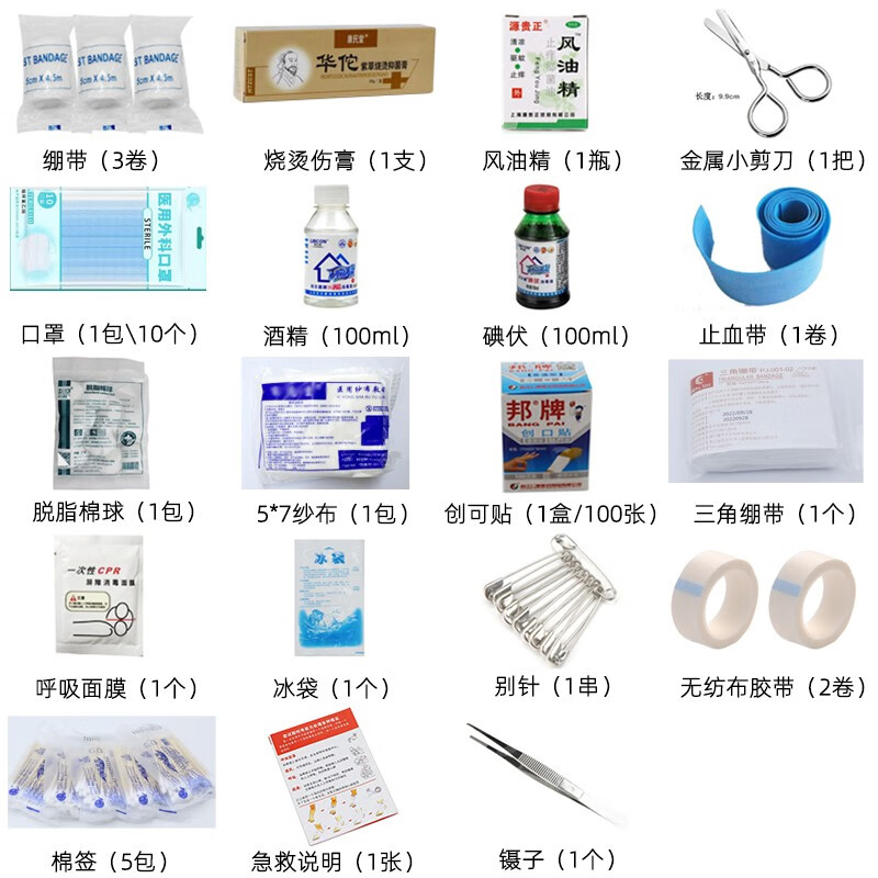 医药箱物品一览表图片