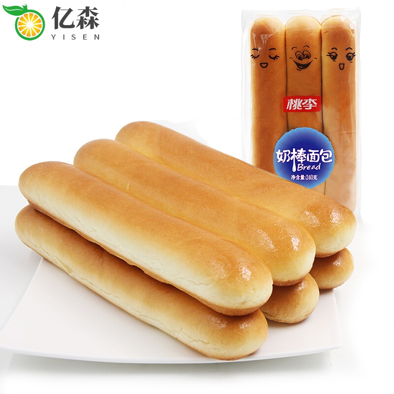 桃李奶棒面包 960g 营养早餐休闲食品手撕口袋短保新鲜零食小吃 奶