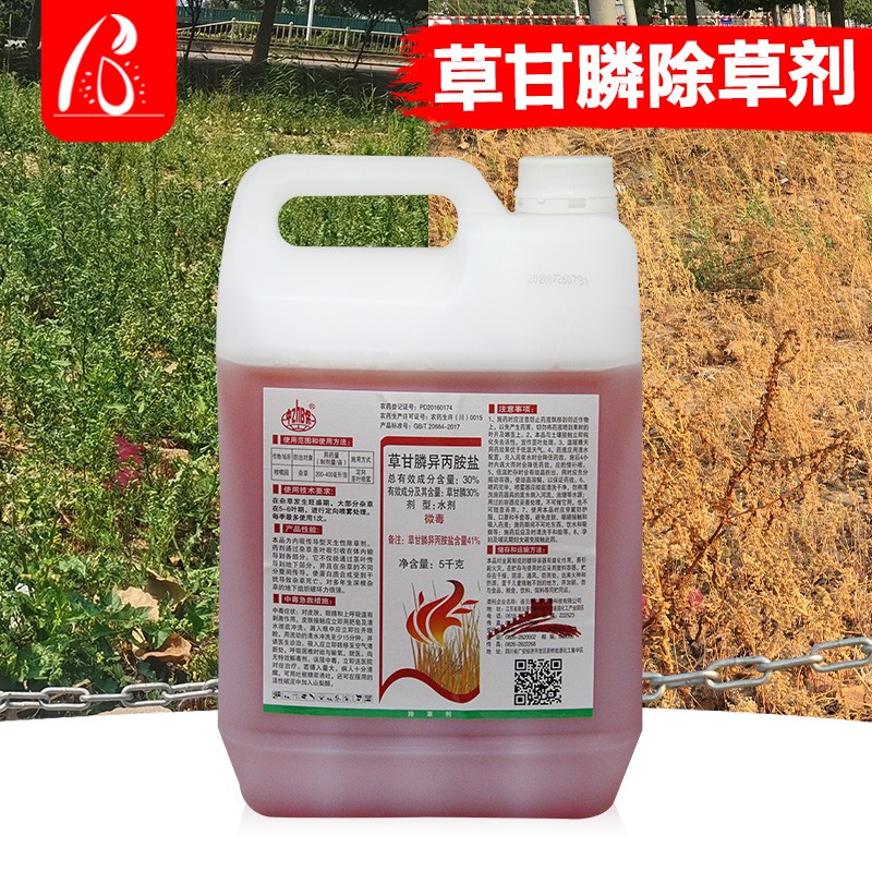 中保(zhb)41%草甘膦异丙胺盐烂根草甘磷果园荒地非耕地除杂草除草剂