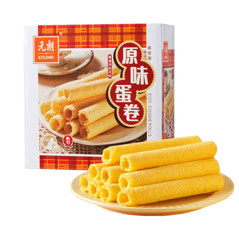 元朗蛋卷王廣東特產(chǎn)小吃零食澳門(mén)手信餅干老式雞蛋卷節日送禮 蛋卷王禮盒裝380克什錦味1盒