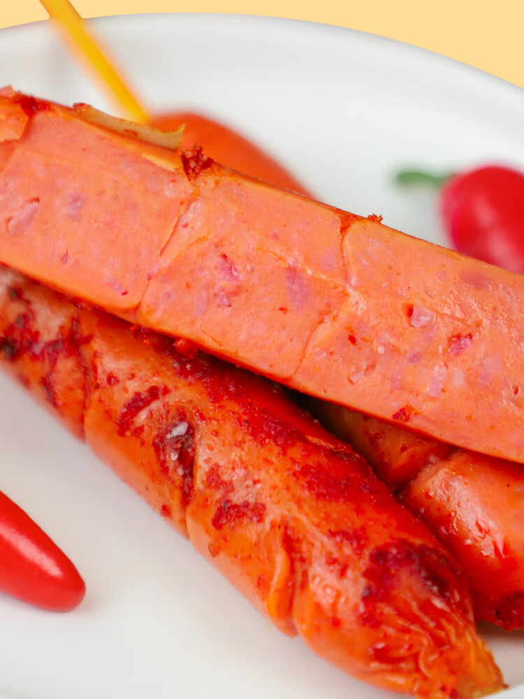 双汇火炫风刻花香肠45g*10支香辣零食煎烤肠辣肠火腿肠 火炫风刻花