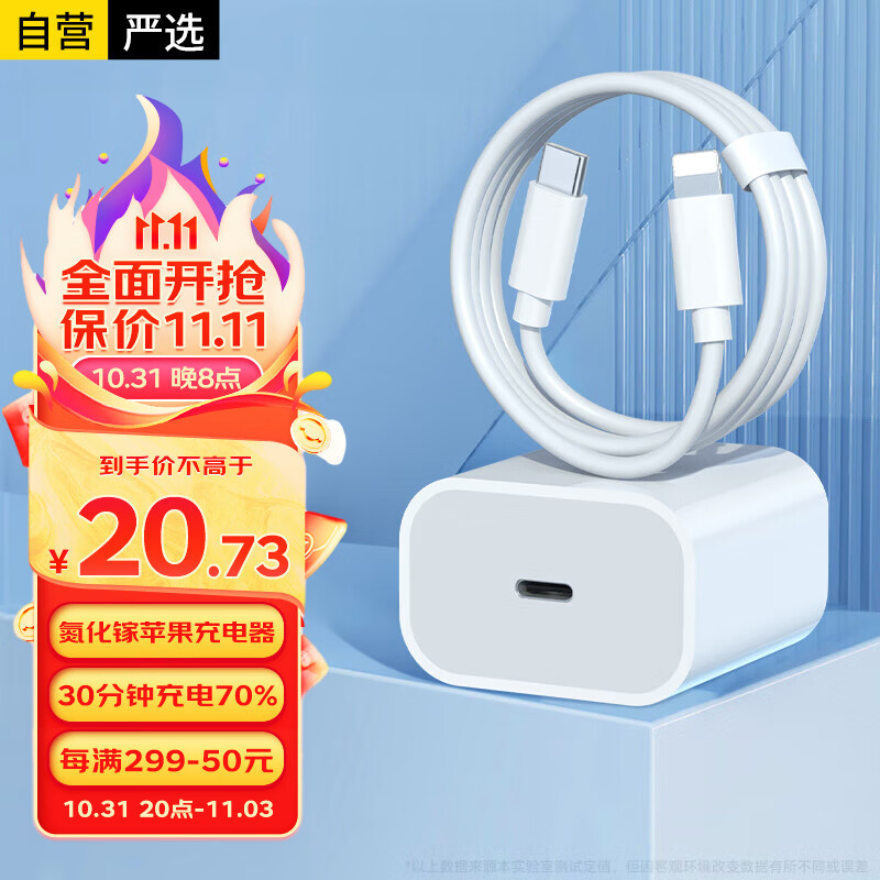 斯泰克氮化镓苹果充电器快充20W兼容18W适用iPhone15/14/13/12/Pro/Mini/Max11充电头数据线套装手机插头怎么看?