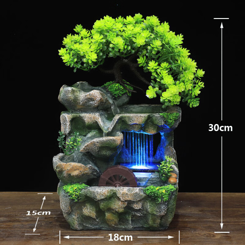 悠梵萌创意礼品风水轮假山流水桌面摆件盆景装饰加湿器办公室工艺品高性价比高么？