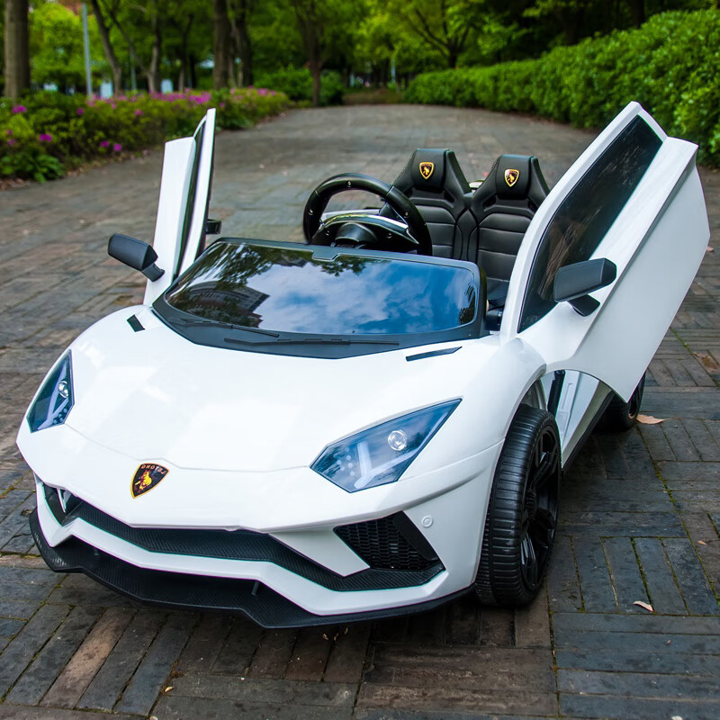 绿野客电动车四轮小孩遥控汽车四驱宝宝玩具车可坐人男生摇摆童车