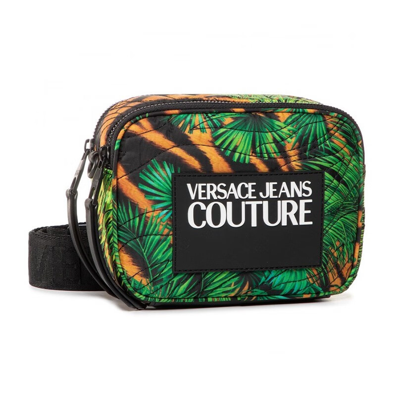 versace jeans couture范思哲女包 女士织物印花相机包斜挎单肩包 ee1
