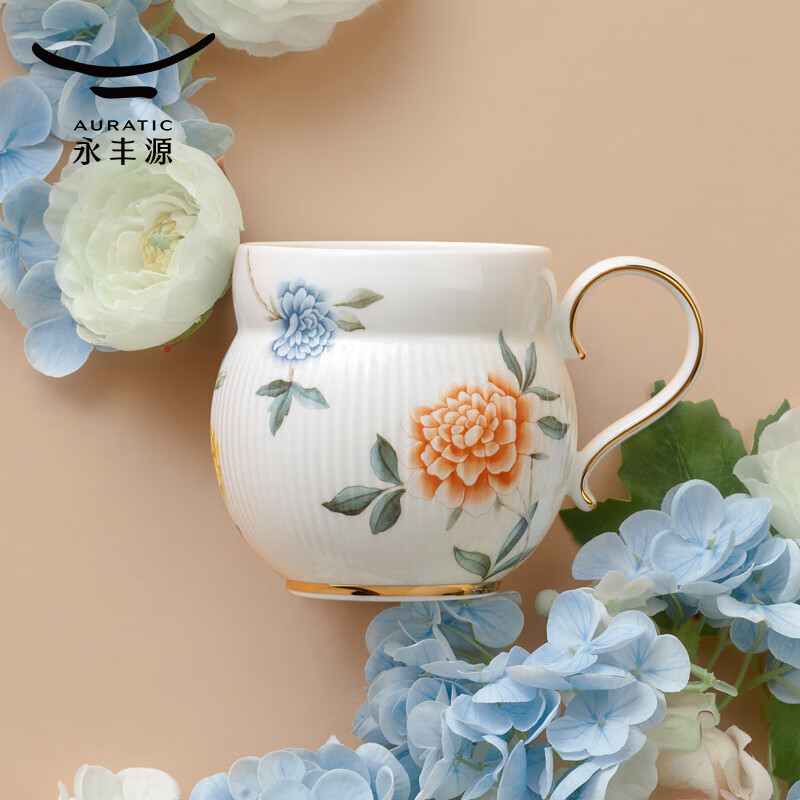 永丰源（auratic）月亮时光水杯310ml 茶杯陶瓷马克杯 杯子2025高颜值 【七夕礼物】 白色 310ml