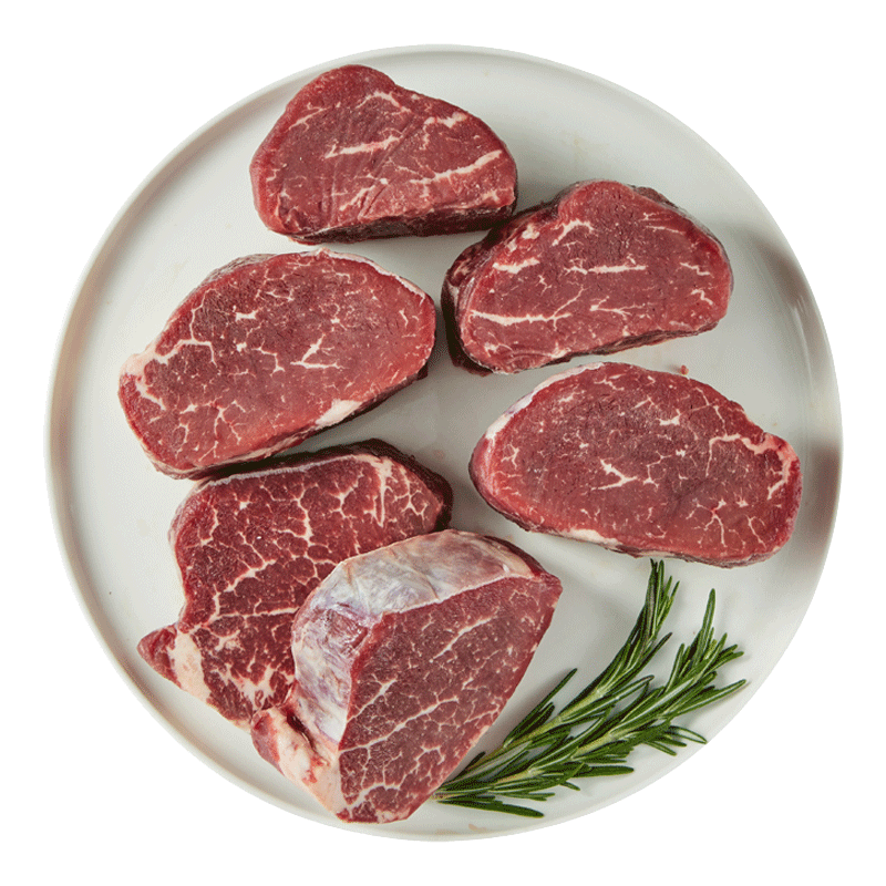 京觅 澳洲谷饲原切菲力牛排1kg 6片装 全球系列 京东旗下自有品牌