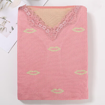若菲拉秋孕妇保暖内衣套装产后哺乳月子服高弹防勒可调节修身睡衣 81616-粉色