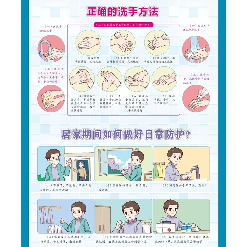 新型肺炎预防宣传海报 预防新型肺炎宣传画 新型冠状病毒肺炎防护宣传