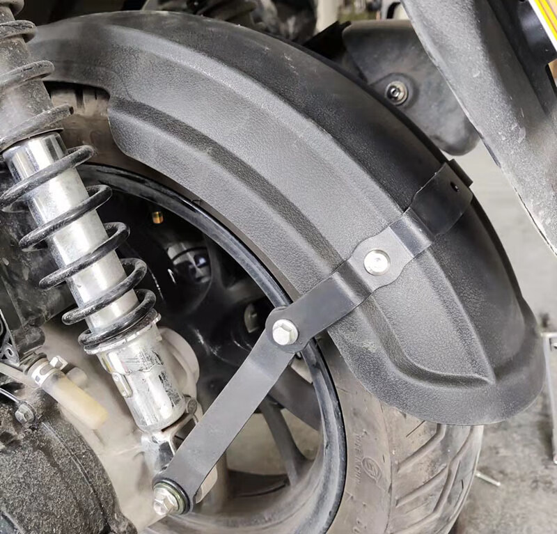 摩托车后轮内挡泥板泥瓦挡水板后盾改装件 加长后泥瓦 支架(无损安装)