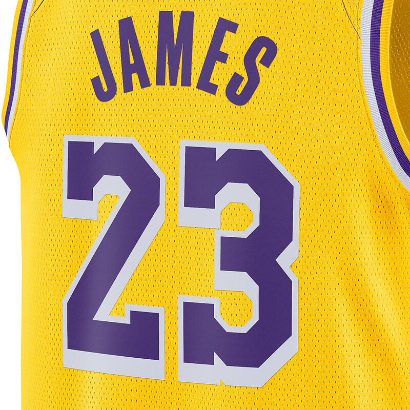 耐克NBA官方-湖人詹姆斯球衣男篮球服速干23号运动背心DN2009-733 黄色 XL
