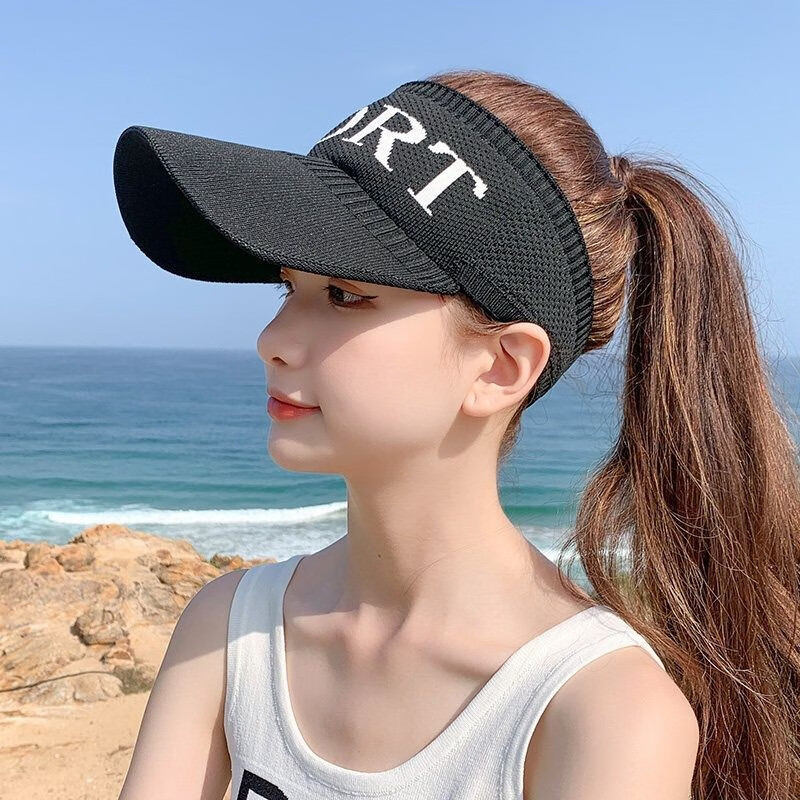 韩泊莉（HANBOLI）美妆工具 空顶帽子百搭夏天太阳帽休闲遮阳春秋季棒球鸭舌帽美妆 颜色随机 2个
