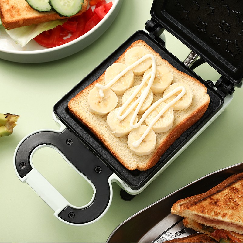 GOIE格伊三明治机多功能网红早餐机尺寸是多少？买的面包片能放的下吗？